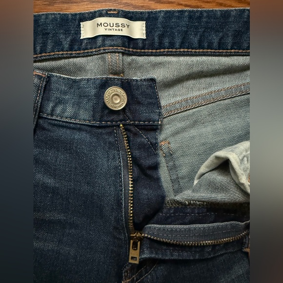 MOUSSY VINTAGE Tyrone Skinny Blue Denim Jeans Japan Raw Hem Medium Wash 29 - Picture 3 of 11
